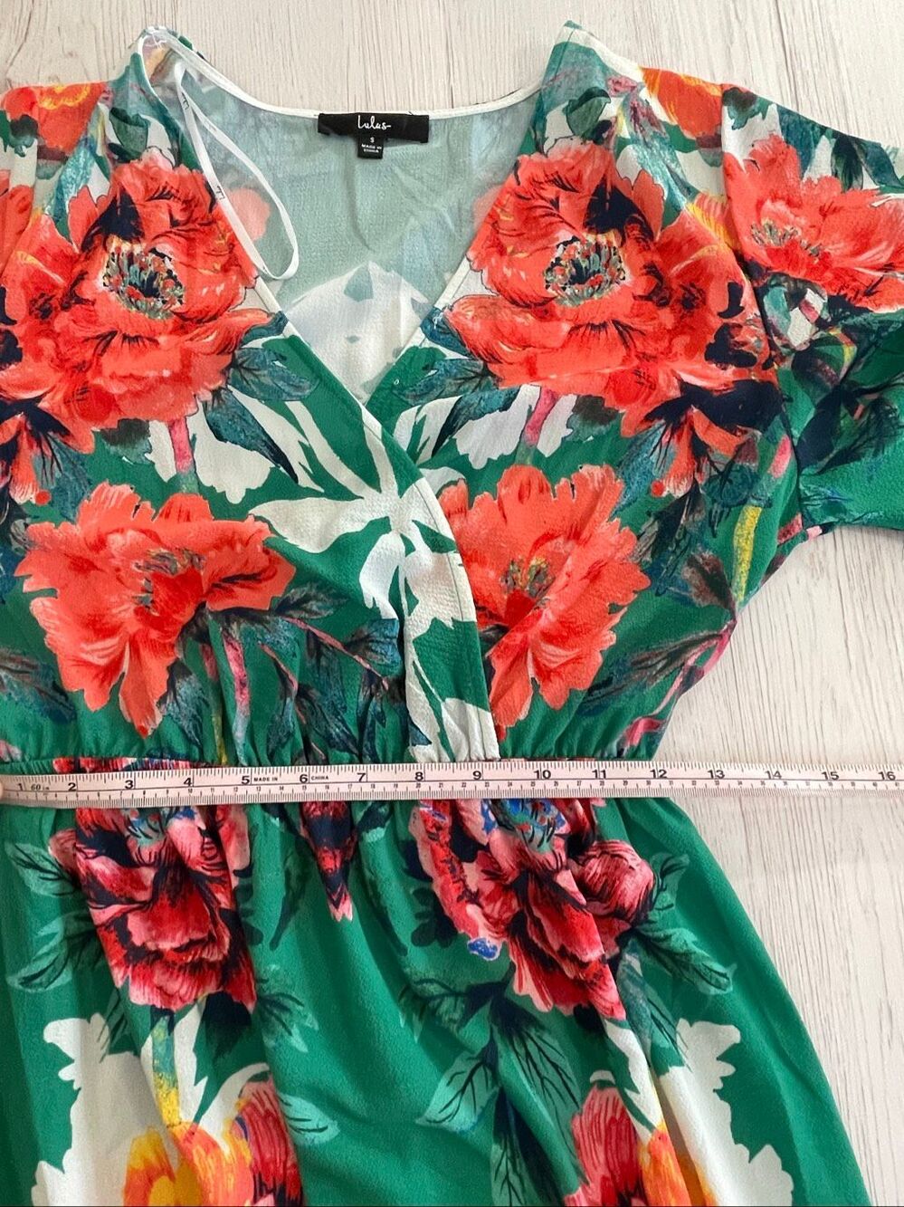 Lulus Still In Paradise Green Floral Print Maxi Dress Size Small - Picture 7 of 10